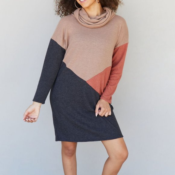 CY Fashion The More The Merrier Color Block Sweater Dress - Picture 4 of 11